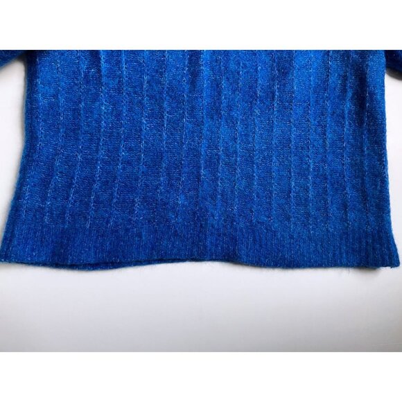 Sezane Loris Jumper Long Sleeve Wool Sweater Flash Blue Size Medium - Picture 6 of 8